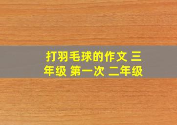 打羽毛球的作文 三年级 第一次 二年级